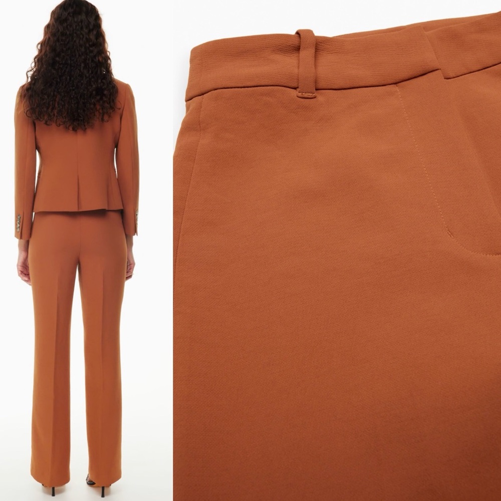 Aritzia Wilfred Cabaret Pant in Anise Brown - Picture 2 of 7
